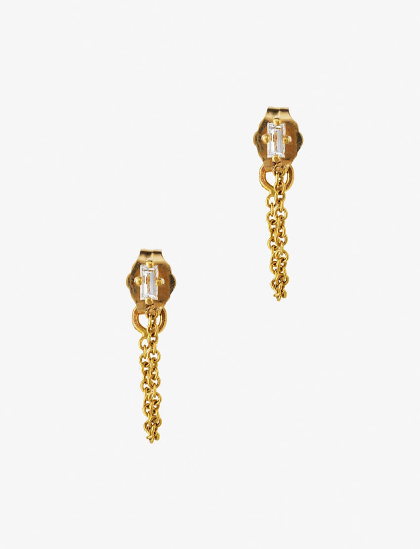 Diamond Chain Earrings